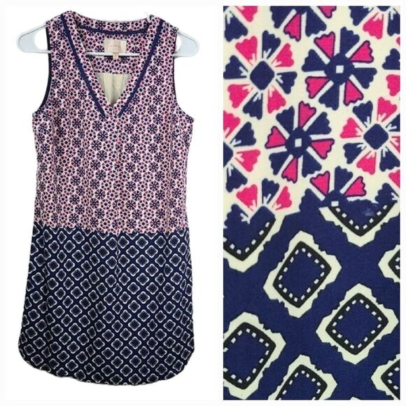 Urban Outfitters Skies are Blue Sleeveless Shift Tank Dress Colorful Pink Floral - Picture 2 of 14